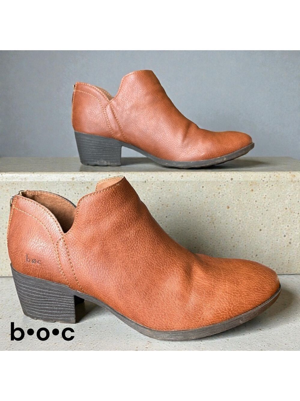 BOC Born Concept Celosia ankle bootie. Brown. Back zip. 2” heel. Size 9.5. EUC!